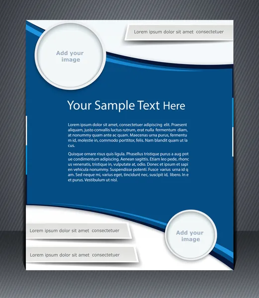 Volantino aziendale con layout vettoriale, copertina per riviste o desig aziendale — Vettoriale Stock
