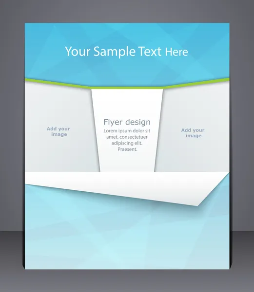 Vektor layout bisnis flyer, cover majalah, template atau desain banner perusahaan dalam warna biru . - Stok Vektor
