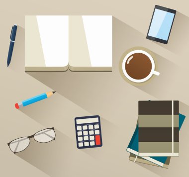 Masaüstü yardımcı araçları ile ilgili kitaplar. düz iş ICO kümesi