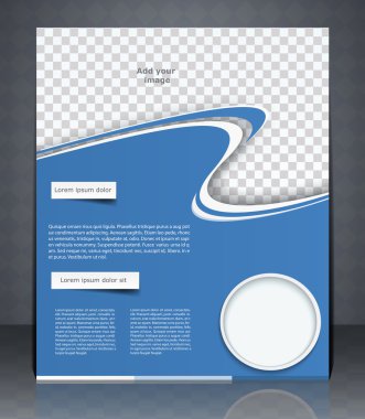 Vector layout flyer, magazine cover, or corporate design templat clipart