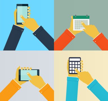 Mobil apps kullanarak etkileşim eller
