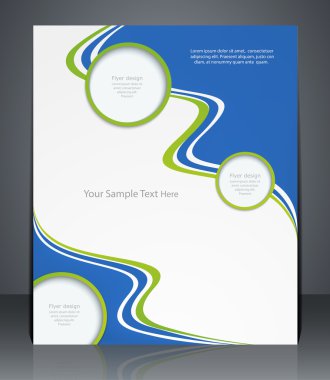 Vector layout flyer, magazine cover, or corporate design templat clipart