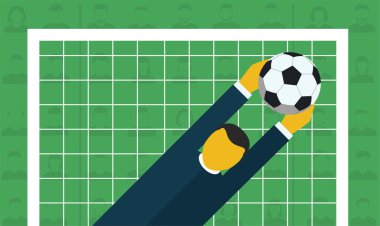 Futbol Şampiyonası, kick düz tasarım stili golü içine