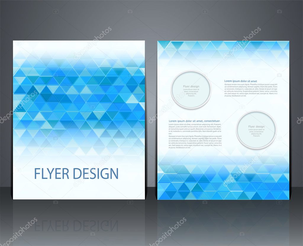 Vector layout business flyer, magazine cover, or corporate desig