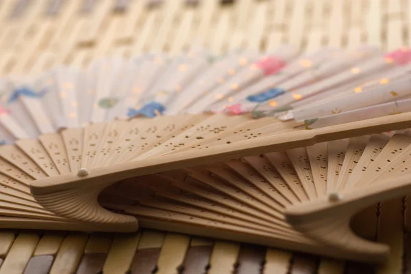 Oriental wooden fan — Stock Photo, Image