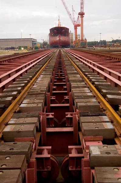 Loď připravena k drydocking — Stock fotografie