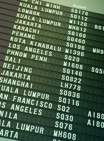 Flight schedule — Stock Photo, Image