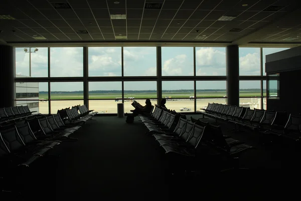 Luchthaven wachten hall — Stockfoto