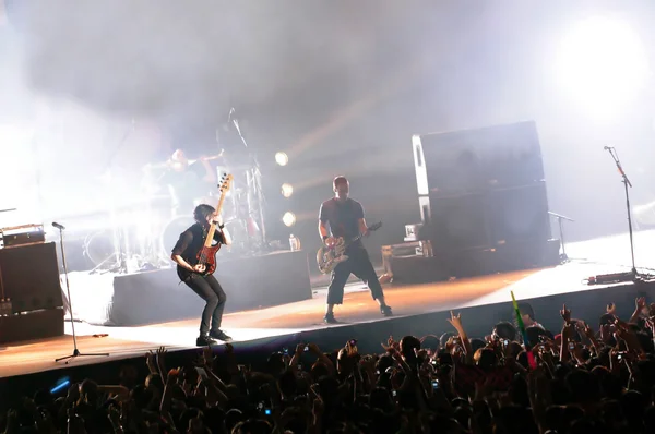 Band in a rock concert — Stock Photo, Image