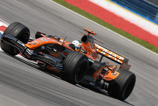 Etihad Aldar Spyker F1 Equipo F8-VII - Christijan Albers — Foto de Stock