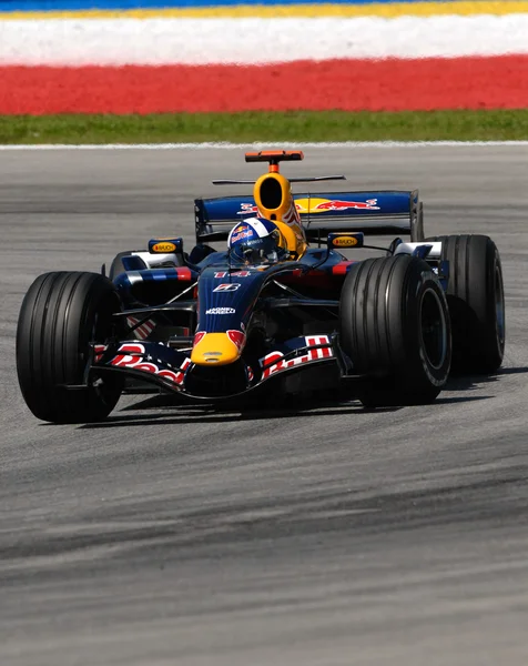 Red Bull Rb3 - David Coulthard de corrida — Fotografia de Stock