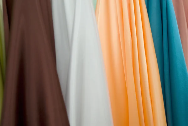Tecidos de algodão coloridos à venda — Fotografia de Stock