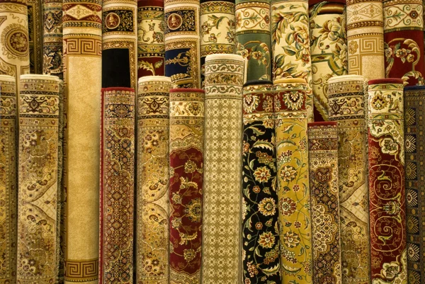 Tapetes persas em exposição — Fotografia de Stock
