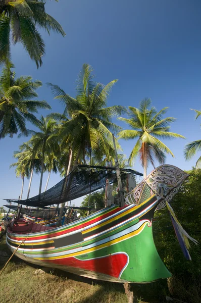 Colorful traditional fisherman boats. — Stock Photo, Image