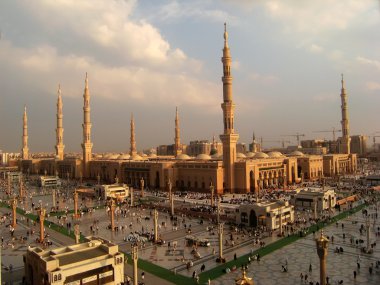 Nabawi Camii, Medine, Suudi Arabistan akşam.