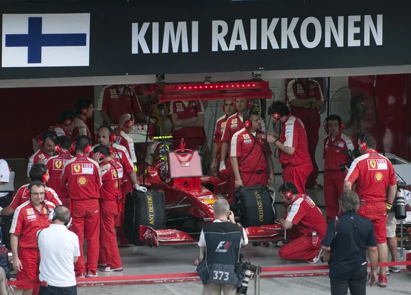 2009 Kimi Räikkönen beim malaysischen f1 Grand Prix — Stockfoto