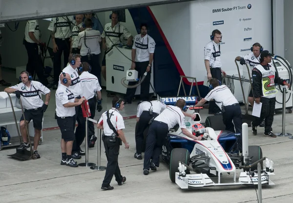 2009 Robert Kubica at Malaysian F1 Grand Prix — Stock Photo, Image