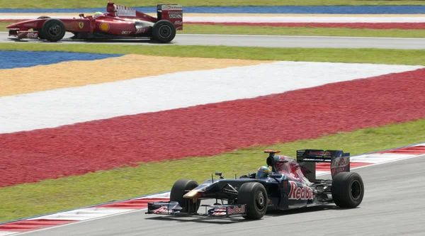 2009 sebastien bourdais op Maleisische f1 grand prix — Stockfoto