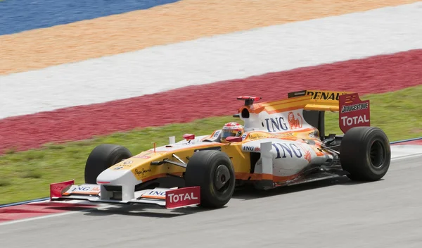 2009 Fernando Alonso til Malaysisk F1 Grand Prix - Stock-foto