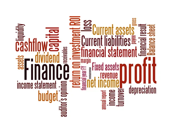 Finance terms and lingo info text graphics and arrangement word clouds — Stock Photo, Image