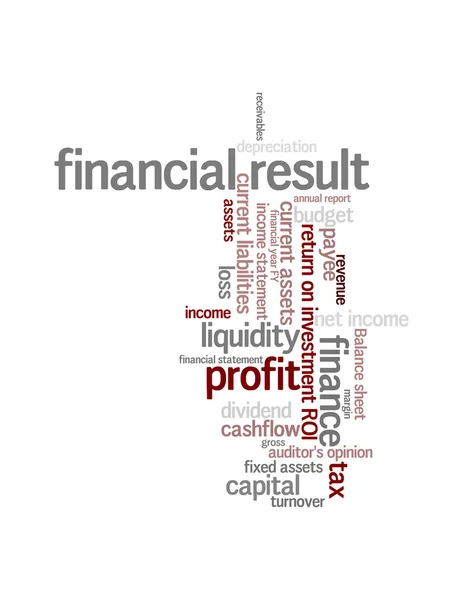 Finanzbegriffe und Linguistik Infotext Grafiken und Anordnung Wortwolken — Stockfoto