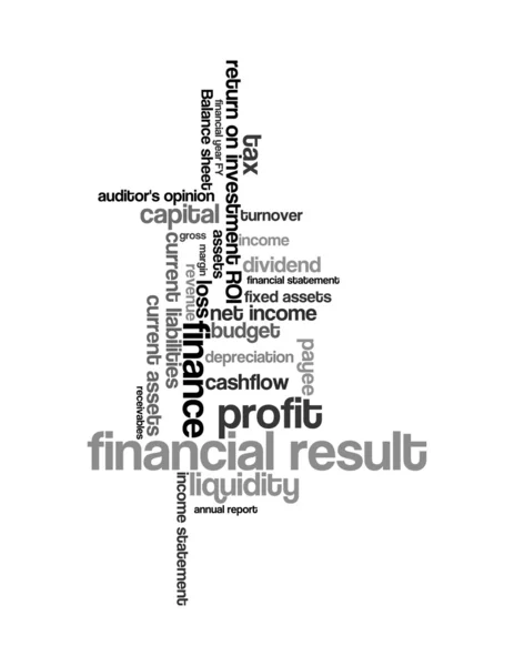Finanszírozási feltételek és a lingo info szöveg grafikus és elrendezés szó felhők — Stock Fotó