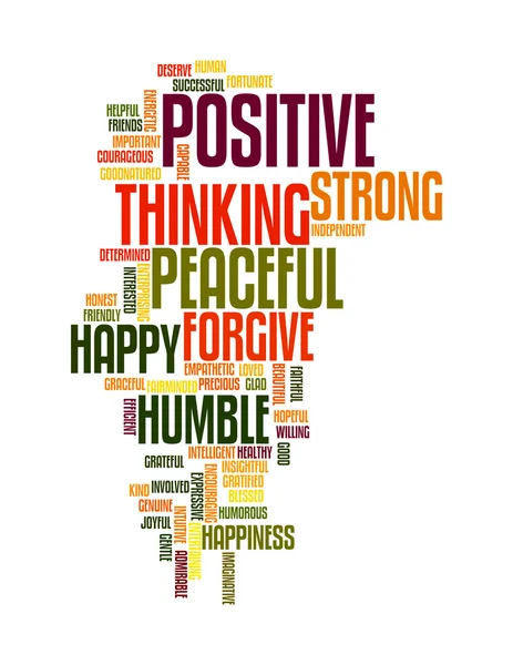 Positive words info text graphics and arrangement concept — Stock Photo, Image