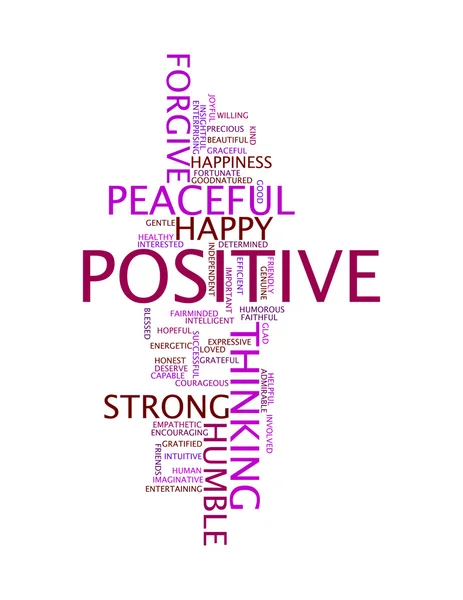 Positive words info text graphics and arrangement concept — Stock Photo, Image