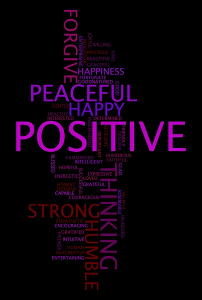 Positive words info text graphics and arrangement concept — Stock Photo, Image