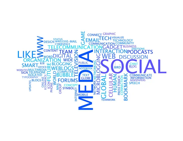 Social media info text graphics and arrangement concept — Stock Photo, Image