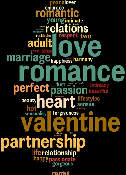 Respect, liefde, romantiek info tekst graphics en regeling concept — Stockfoto