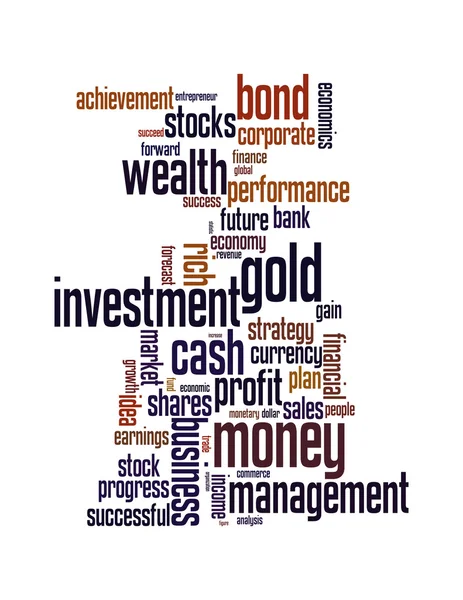 Wealth management portfolio info text graphics and arrangement concept — Stock Photo, Image