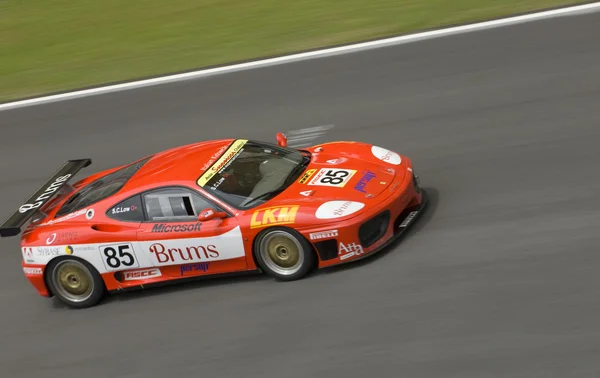 Ferrari F430 panning tiros vista superior . — Fotografia de Stock