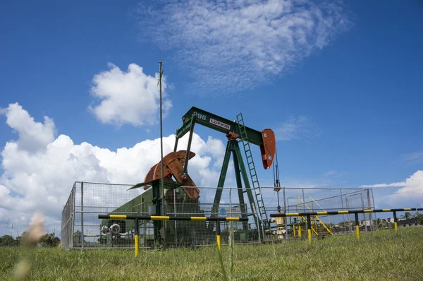 SERIA, BRUNEI-NOV. 3: Pompa petrolifera a terra (asino che annuisce) a Seria — Foto Stock