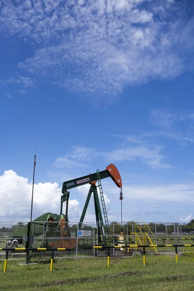 SERIA, BRUNEI-NOV. 3: Bomba de aceite en tierra (asintiendo burro) en Seria — Foto de Stock