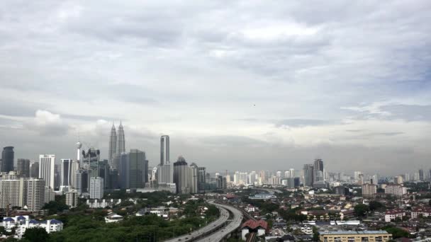 Kuala lumpur skyline – stockvideo