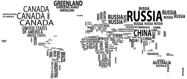 Карта мира, страны, континенты, вектор наций
