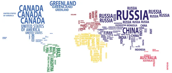 Dünya Haritası, ülkeler, kıtalar, ülkeler vektör