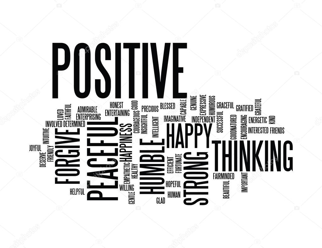 Positive thinking traits vector