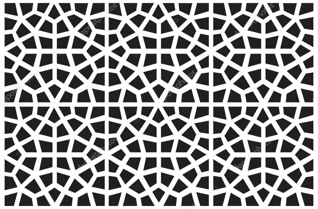 Seamless vector symmetrical arabic islamic pattern background