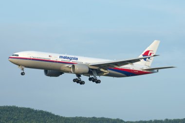 kuala lumpur Uluslararası Havaalanı (KLIA), sepang, Malezya-21 Temmuz 2014: boeing 777-200er (9m-mrb) mas toprakları KLIA Malezya.