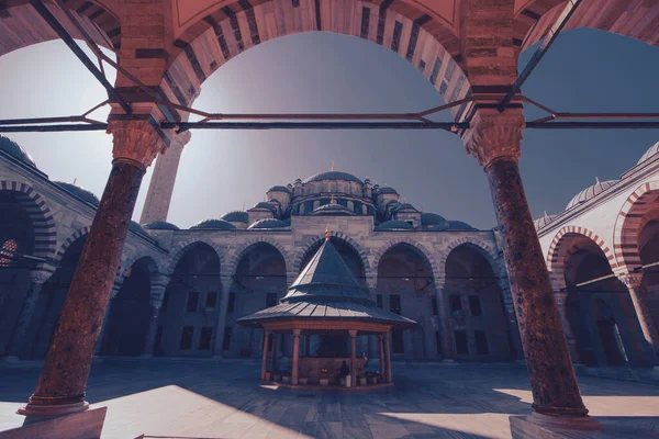 Istanbul Turkey Circa 2014 Low Light Photography Exterior View Masjid — Fotografia de Stock