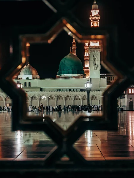 Buitenste Verbindingen Van Masjid Nabawi Moskee Madinah Koninkrijk Saoedi Arabië — Stockfoto