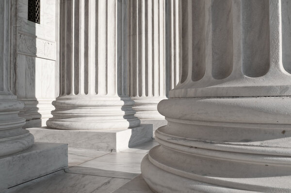Columns At The US Supreme Court Building