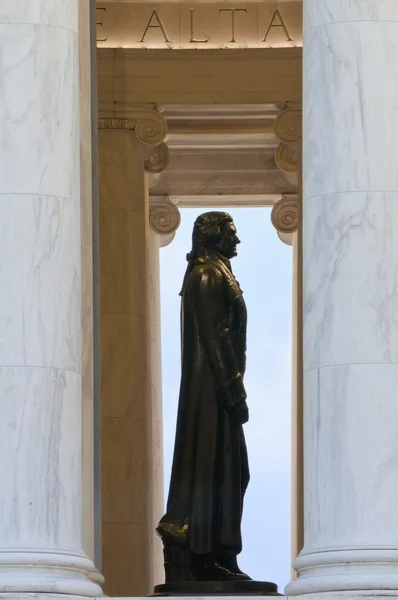 Άγαλμα του thomas jefferson στο jefferson μνημείο στην Ουάσιγκτον dc — Φωτογραφία Αρχείου