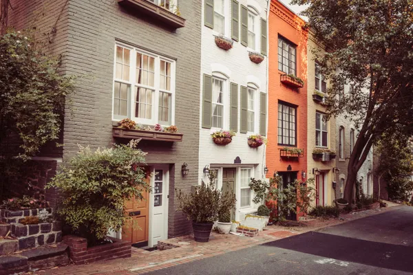 Adosados en Georgetown, Washington DC — Foto de Stock