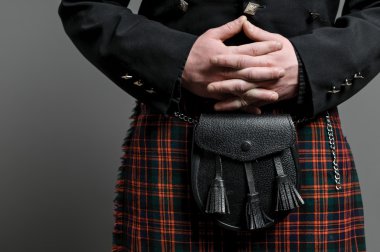 Scottish Kilt And Purse clipart