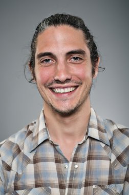 Beyaz adam boş ifade profil portrtait