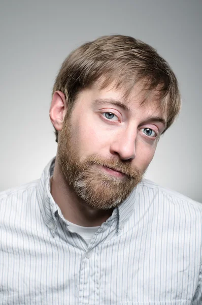 Caucasian Man Shrugging Portrait. — Stock Photo, Image