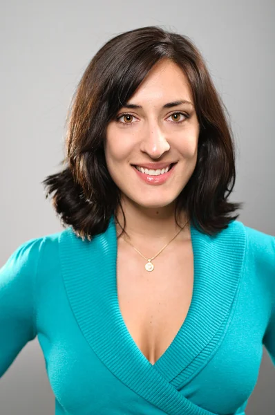 Latina Woman Smiling Portrait — Stock Photo, Image